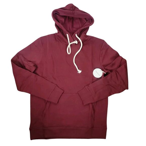 NEW Pact One For All Unisex Hoodie Size S Raisin Organic Cotton Pullover Fleece - Picture 1 of 16